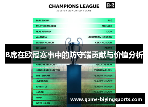 B席在欧冠赛事中的防守端贡献与价值分析 B席在欧冠赛事中的防守端贡献与价值分析